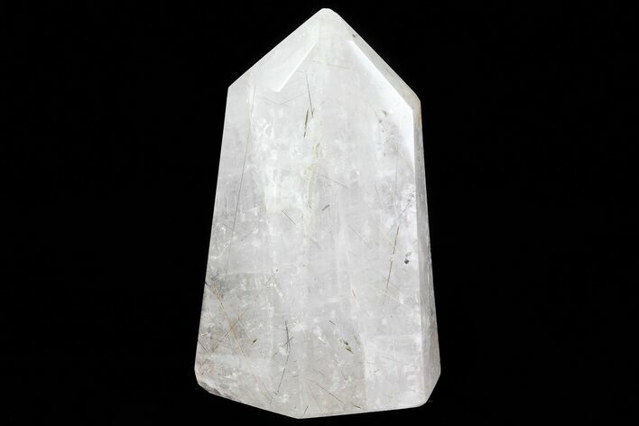 Polished, Rutilated Quartz Crystal Point - Madagascar #80771
